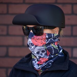 Face Covers with Skulls and Roses