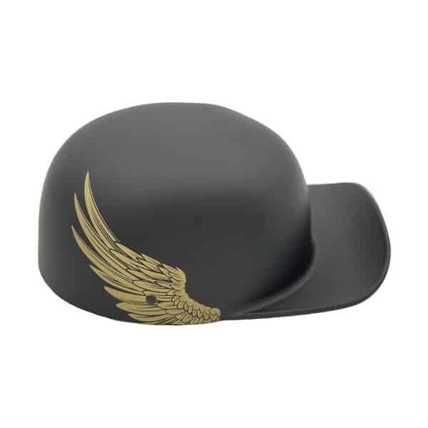 Matte Black Gold Angel Wings Doughboy Right Side