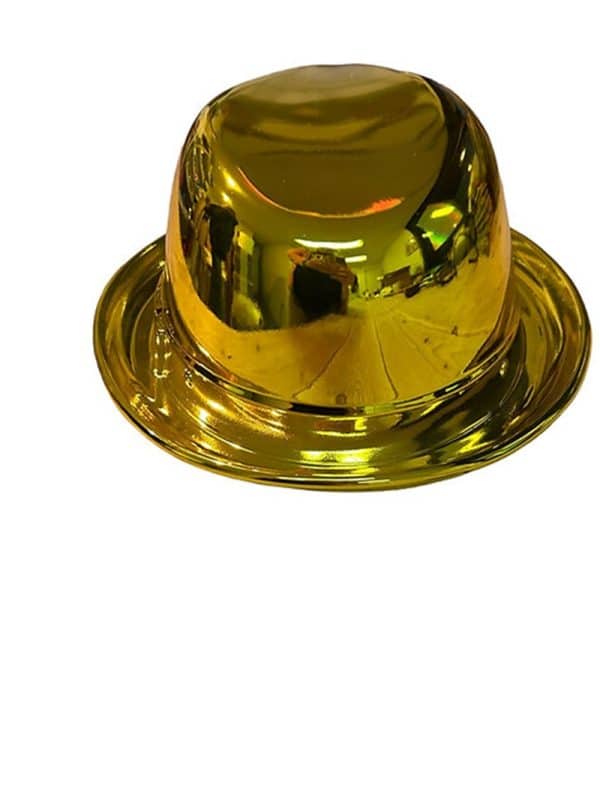 Custom Gold Chrome Ralphie Fedora Front View